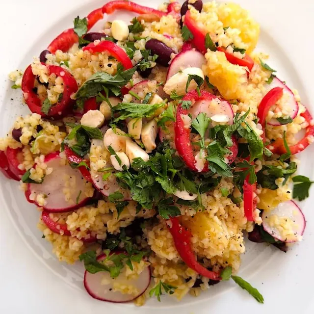Photo of Crunchy bulgur salad with orange dressing