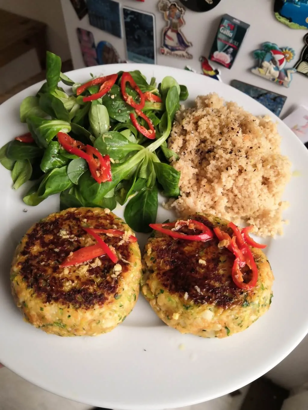 Photo of Halloumi, courgette and herb cakes