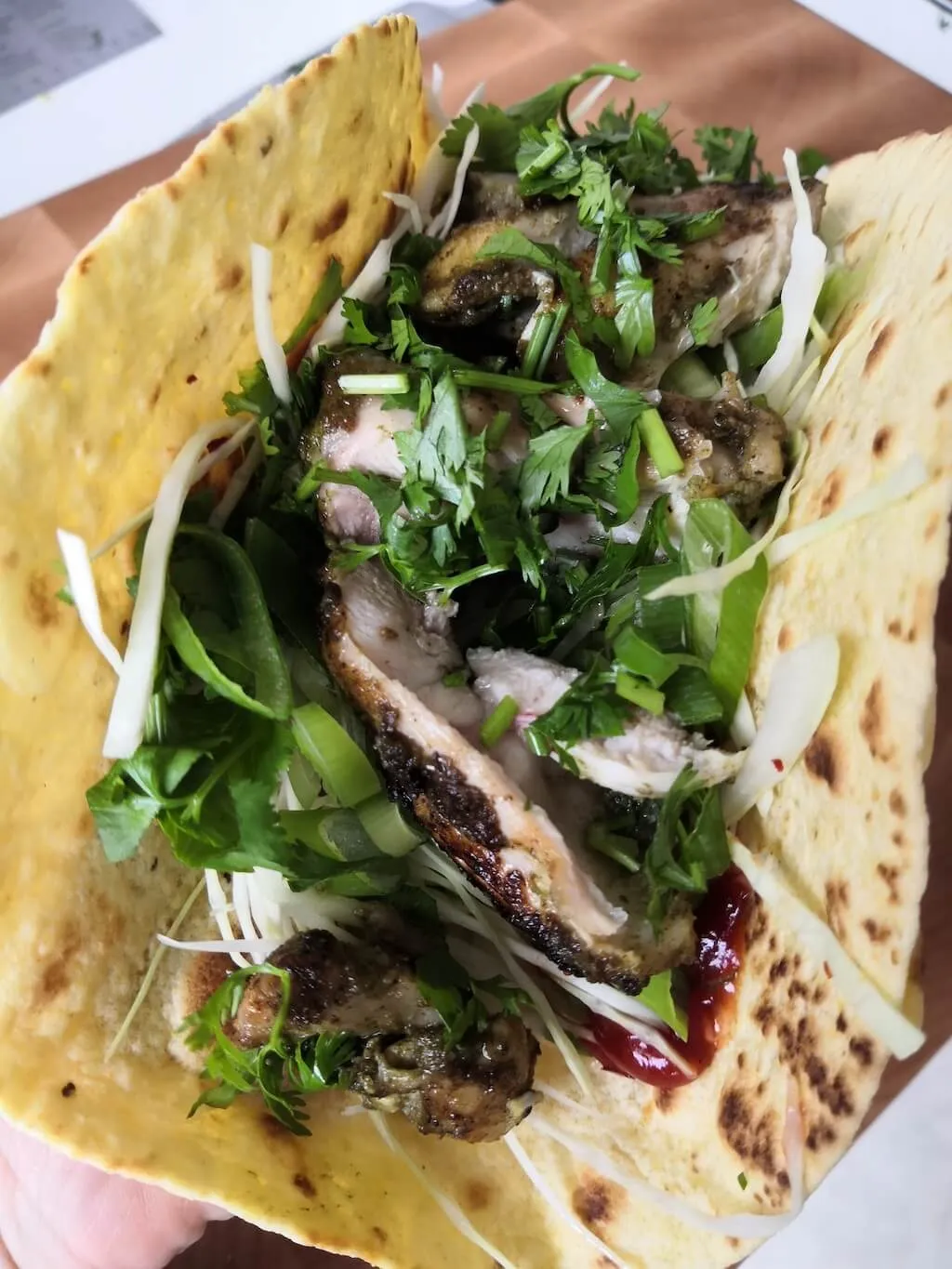 Photo of Shawarma spiced chicken wraps