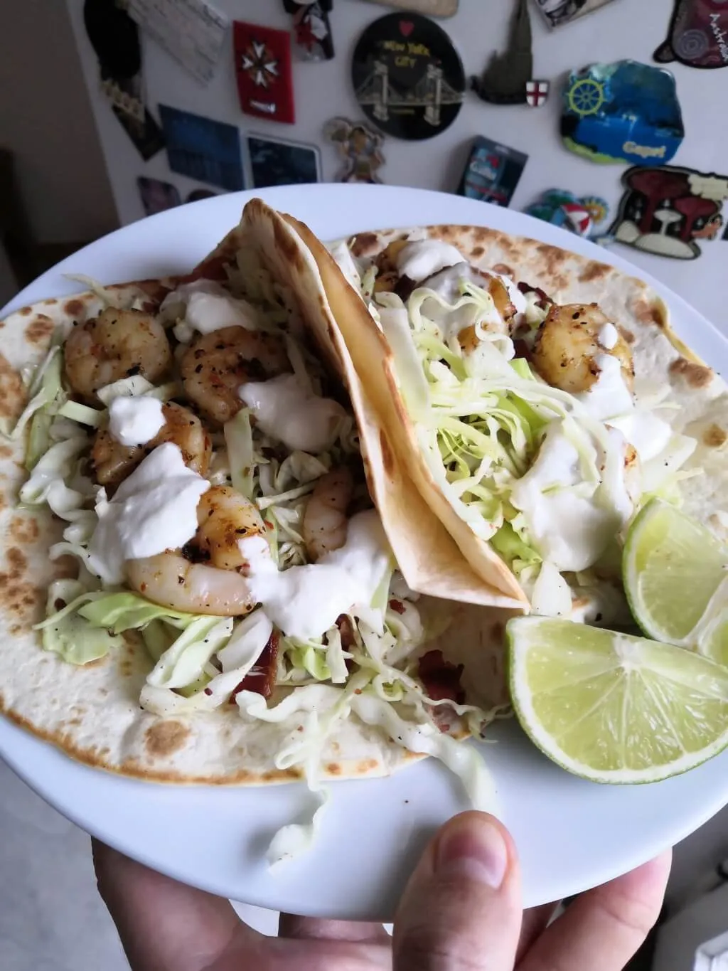 Photo of Prawn, bacon slaw & avocado tacos