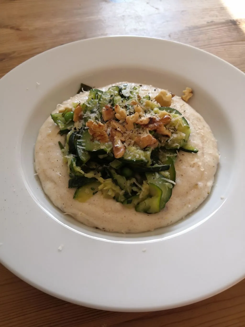Photo of Herby courgettes with semolina porridge