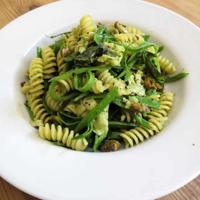 Photo of Pasta with pecorino and pistachios