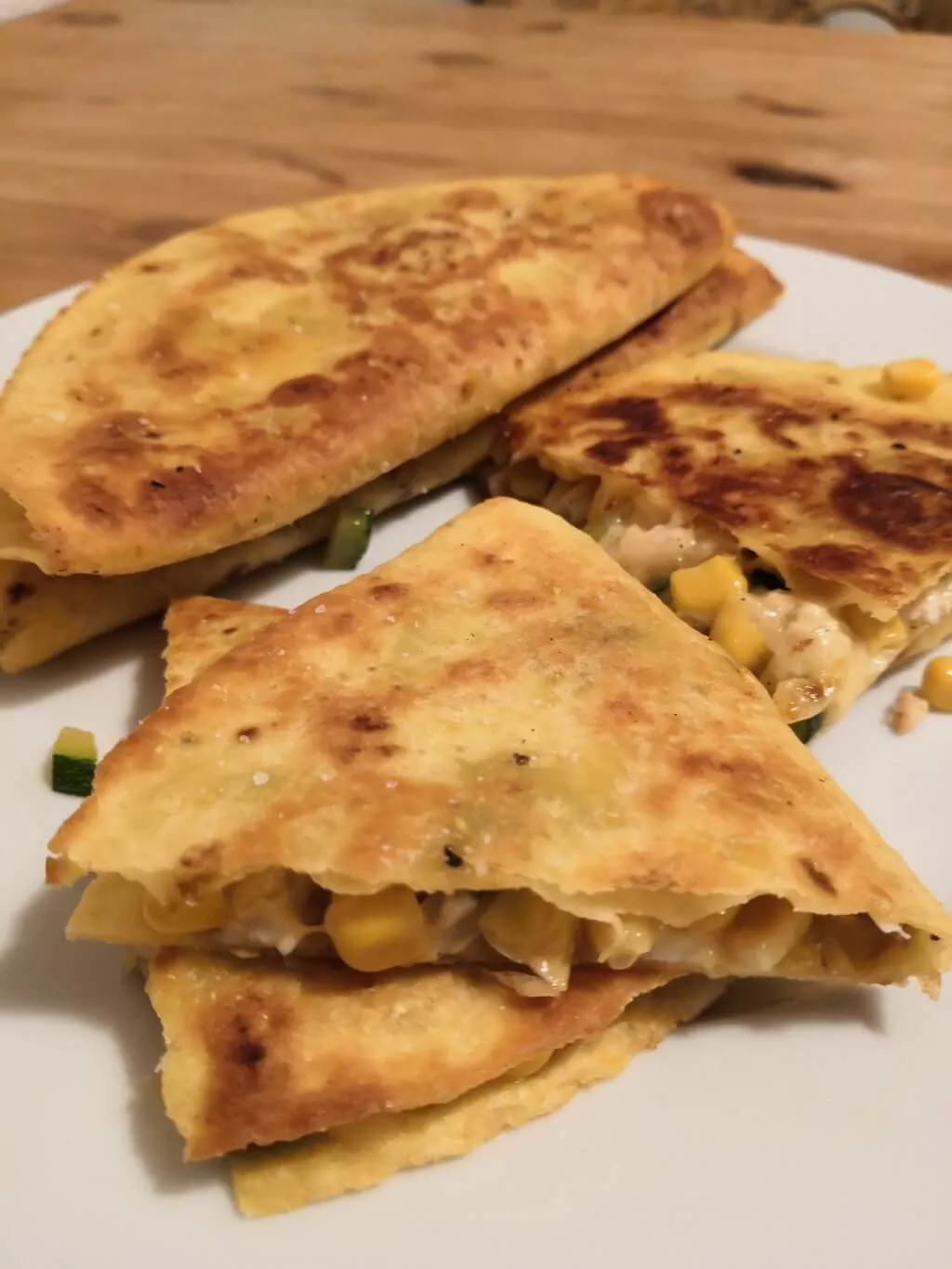 Photo of Quesadillas chicken; corn and zucchini
